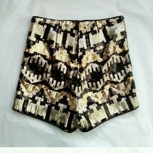 H&M Divided Sequins Shorts Sz8